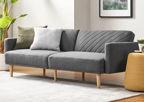 Vista 13 de mopio Sofá cama futón de 76.4 pulgadas, sofá biplaza, sofá cama, sofá futón moderno de mediados de siglo, sofá cámara, sofás para sala de estar