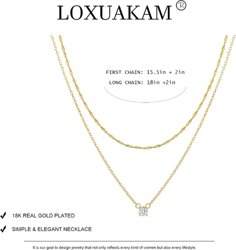 Vista 6 de LOXUAKAM Collar de cruz para mujer, chapado en oro de 18 quilates, collar de cruz simple en capas para mujer, collar con colgante de cruz