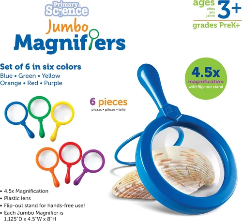 Vista 6 de Lupas tamaño jumbo de Learning Resources, juego de 6