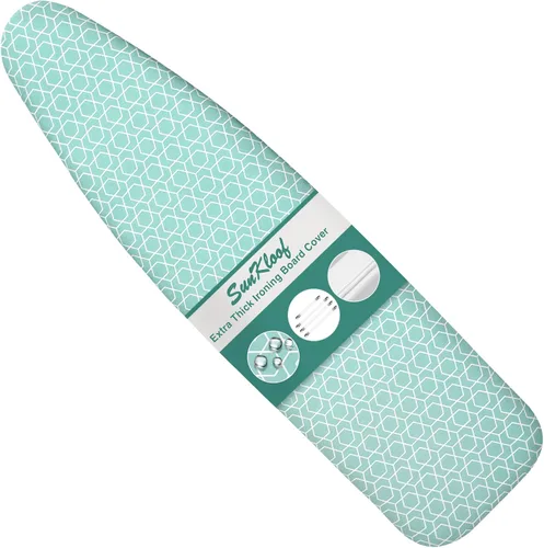 Vista 12 de Funda para tabla de planchar y almohadilla, resistente a las quemaduras y manchas, de 15 x 54 pulgadas, funda reflectante de silicona para tabla