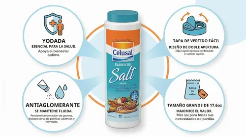 Vista 3 de Celusal Sal Parrillera / Sal Barbacoa Argentina 2.2 lbs