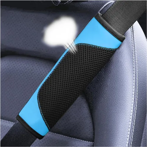 Vista 16 de BESULEN - Fundas para cinturón de seguridad de coche, juego de 2 protectores de correa de hombro de malla de cuero universal, almohadilla de arnés