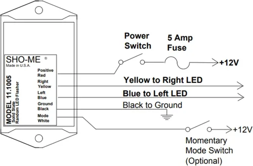 Vista 5 de Sho-Me Efecto intermitente LED de 7 patrones