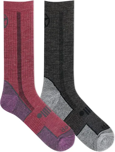 Vista 2 de Jeep Womens Wool Blend Trail Crew Socks - 2 Pair Pack - Breathable Cushioned Comfort