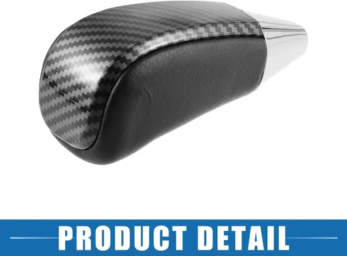 Vista 7 de Pomo de palanca de cambios para Toyota Land Cruiser 2016-2021 4Runner 2003-2021 Tundra 2008-2021, patrón de fibra de carbono, color negro