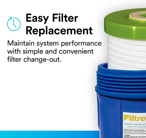 Vista 6 de Filtrete Filtro de agua de repuesto ranurado para toda la casa de gran capacidad 4WH-HDGR-F01, paquete de 1, para uso con sistema 3WH-HD-S01