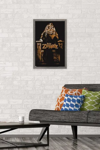 Vista 2 de Trends International Rob Zombie - Póster de pared de trono, 14.72 x 22.37 pulgadas, versión enmarcada de madera de granero Versión enmarcada Barnwood