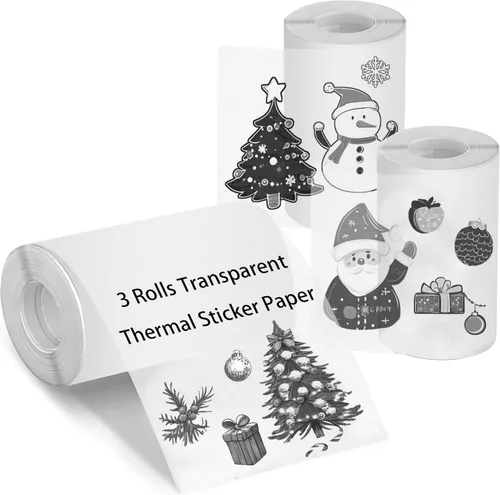 Vista 9 de 10 rollos de papel térmico autoadhesivo para impresora adhesiva sticker