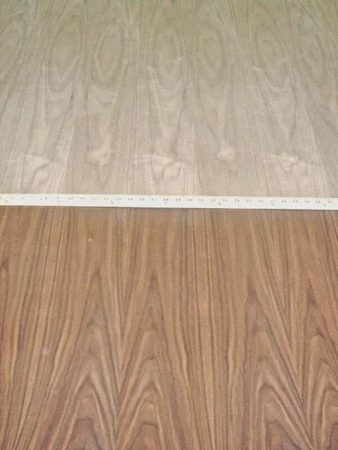 Vista 2 de Chapa de madera de nogal 48" x 96" con respaldo laminado fenólico grado A (HPL)