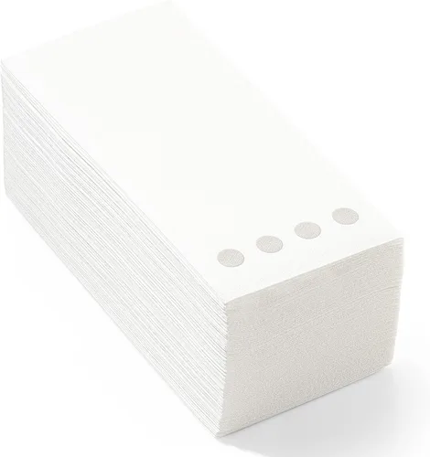 Vista 6 de Paquete de 100 toallas de mano de papel para invitados con sensación de lino, toallas de papel desechables súper absorbentes para baño, fiesta