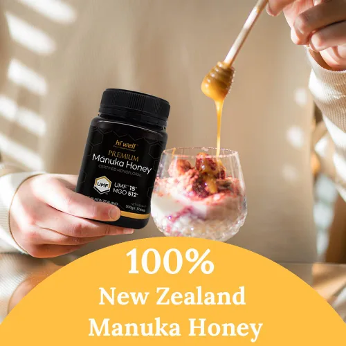 Vista 3 de Hi Well Premium Manuka Miel Certificado Monofloral UMF 15+ MGO 515+ 17.64 oz