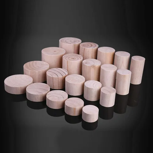 Vista 7 de Patas cilíndricas de madera maciza de pino para gabinete, patas de soporte para mesa de café, patas de sofá, patas de cama, 23 tamaños, para mesa