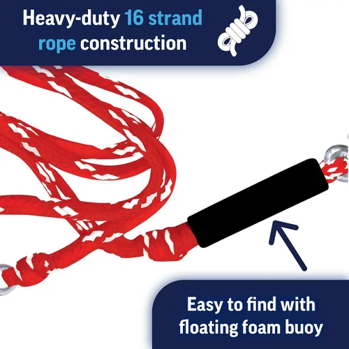 Vista 3 de Wow World of Watersports Heavy Duty Tow Harness Rope/Connector for Boating