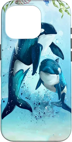 Vista 20 de iPhone 16 Orca Whales Animal Nature Case Men Women Boys Girls Orca Case