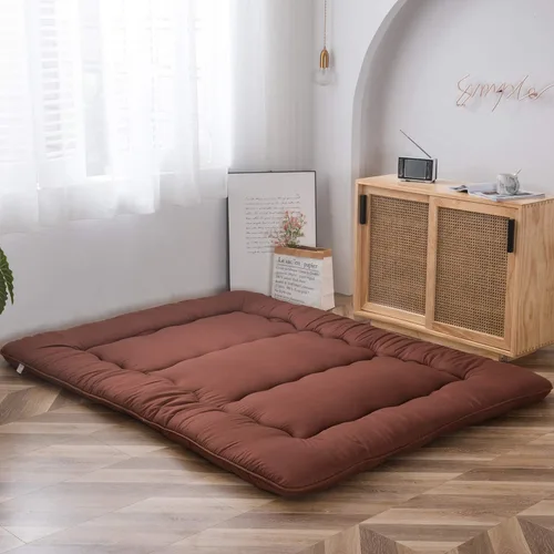 Vista 34 de MAXYOYO Colchón Japonés de Suelo Futón Colchón, Tapete de Tatami Engrosado de 4", Almohadilla para Dormir Plegable Enrollable para Niños y Niñas
