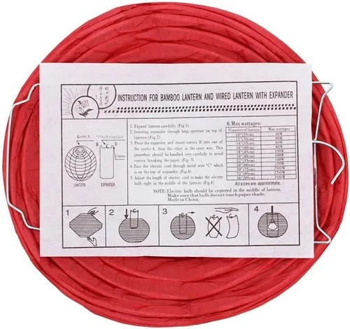 Vista 5 de Supla 28 linternas decorativas de papel rojo chino de 5 tamaños, faroles chinos japoneses colgantes, faroles redondos de fiesta para festivales
