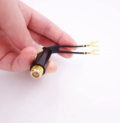 Vista 5 de Transformador a juego, paquete de 3 unidades, chapado en oro, adaptador de 75 ohmios a 300 ohmios, convertidor de transformador balun UHF / VHF / FM