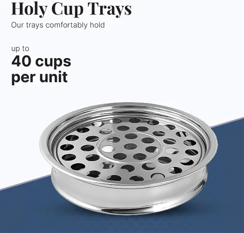 Vista 5 de Communion Ware - Bandeja de comunión Bandejas apilables sagradas para iglesias Suministros para comuniones Bandeja portátil para comuniones
