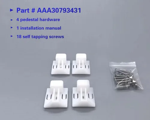 Vista 3 de AAA30793431 Kit de accesorios de montaje de arandela para pedestal de lavadora y secadora LG (paquete de 1)