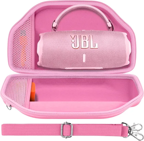 Vista 2 de Funda rígida rosa+cubierta de silicona rosa para altavoz Bluetooth JBL Charge 6
