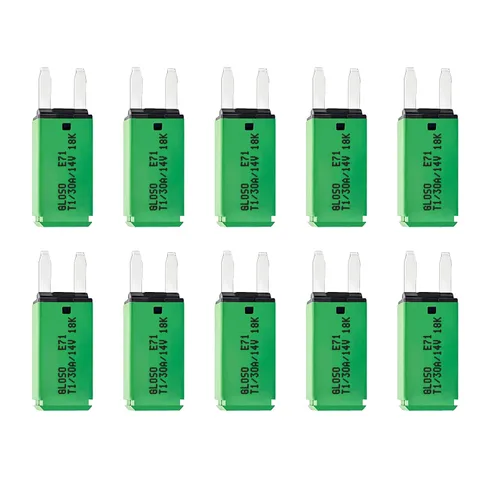 Vista 4 de Kit surtido de fusibles de cuchilla para disyuntor de cajero automático de reinicio automático de 14 V, 5 unidades (10A, 15A, 20A, 25A, 30A)