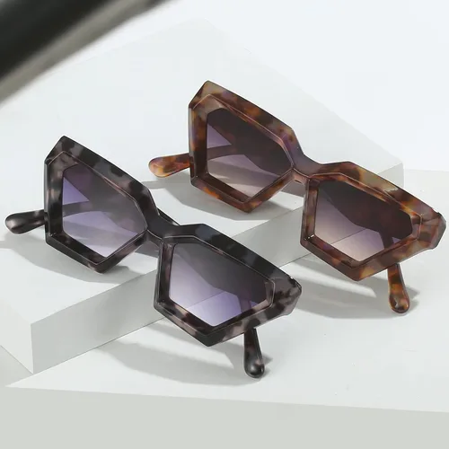 Vista 6 de Gafas de sol de ojo de gato con montura gruesa para mujer, estilo vintage, de moda, estilo retro