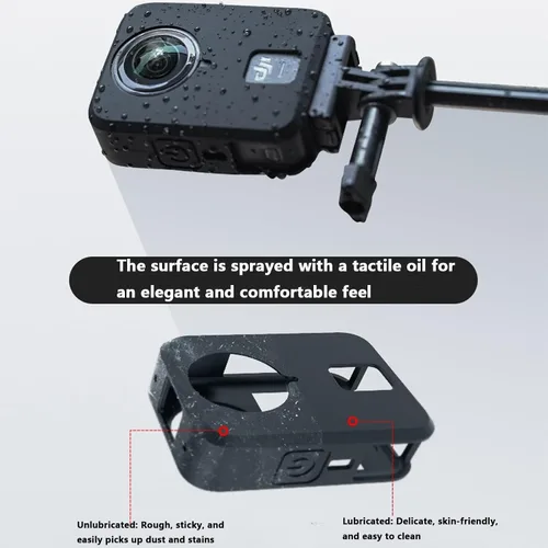 Vista 8 de Funda protectora para DJI Osmo 360 II/360, silicona funda protectora para DJI Osmo 360 II Accesorios (negro)