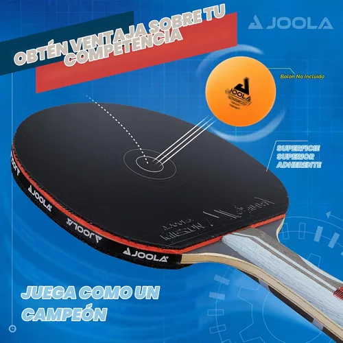 Vista 4 de JOOLA Infinity Edge - Tournament Performance Carbon Technology - Black Rubber on Both Sides - Competition Ready - Table Tennis Racket for Advanced