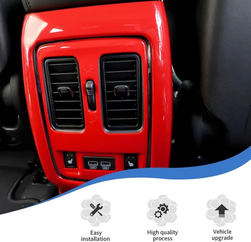 Vista 6 de JeCar Kit de Tim para asiento trasero de aire acondicionado y panel de ventilación, accesorios interiores compatibles con Jeep Grand Cherokee WK2