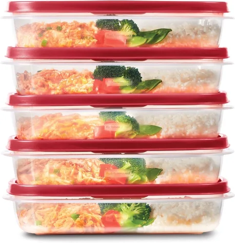Vista 8 de Rubbermaid EasyFindLids Contenedores de almacenamiento de alimentos en Azul Insignia de Edición Especial, 42 piezas