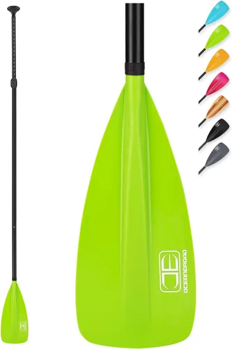 Vista 11 de OCEANBROAD SUP Paddle - Remo ajustable para kayak de paddleboard, eje de aleación de aluminio ajustable con cuchillas de nailon reforzado