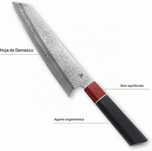 Vista 3 de Miyake - Cuchillo de chef japonés de 8.35 pulgadas, cuchillo afilado