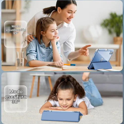 Vista 6 de INFILAND Funda para iPad mini 7, iPad mini 7ª (A17 Pro)/6ª generación de 8.3 pulgadas 2024/2021, parte trasera transparente y funda protectora