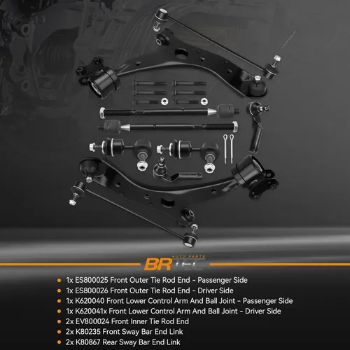 Vista 2 de Kit de suspensión delantera para Mazda 3 5 2004 2005 2006 2007 2008 2009 2010 2011 2012 2013 2014 Brazo de control inferior con rótula de bola