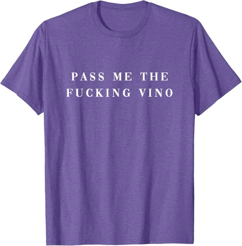 Vista 8 de Pásame el maldito Vino. Camiseta divertida con texto en inglés «Wine nice lettering AM PM Fun»