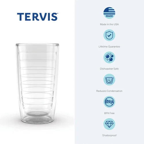 Vista 3 de Tervis Neo Mint Floral Hecho en Estados Unidos - Vaso aislado de doble pared con aislamiento mantiene las bebidas frías y calientes, 16 onzas