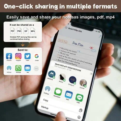 Vista 7 de Ophaya Sync Smart Pen y cuaderno A5 (paquete de 5) para tomar notas, regalos para adultos, mujeres, hombres, compañeros de trabajo, profesores
