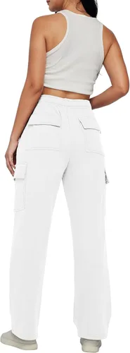 Vista 2 de AUTOMET Womens Cargo Sweatpants Casual Baggy Fleece High Waisted Joggers Pants