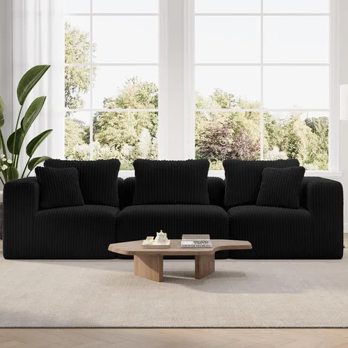 Vista 37 de Novilla - Sofá biplaza modular de 70.8 pulgadas, sofá modular de espacio pequeño, moderno sofá de nube con soporte Smarts Coil®, sofá seccional sin