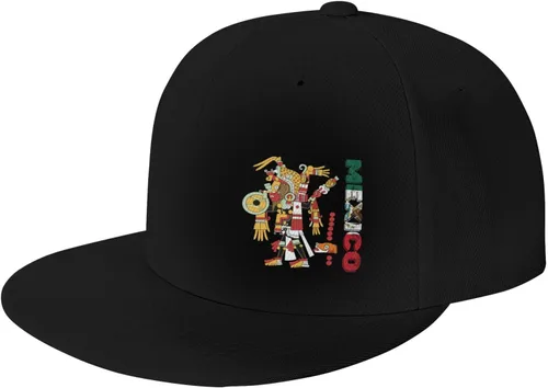 Vista 2 de Gorra de béisbol con visera plana ajustable para hombre y mujer, diseño de bandera mexicana