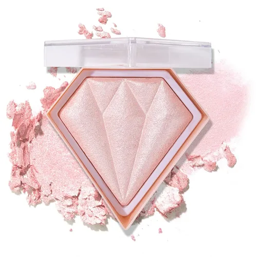 Vista 11 de Paleta de maquillaje con resaltador facial blanco, polvo de contorno brillante, impermeable, de larga duración, ilumina la tez facial, iluminador