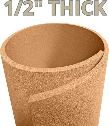 Vista 2 de Manton Cork Hoja de corcho de alta calidad, 4 x 12 x 1/2 pulgadas, material de grado 100 % natural para tablones de anuncios, fotos decorativas