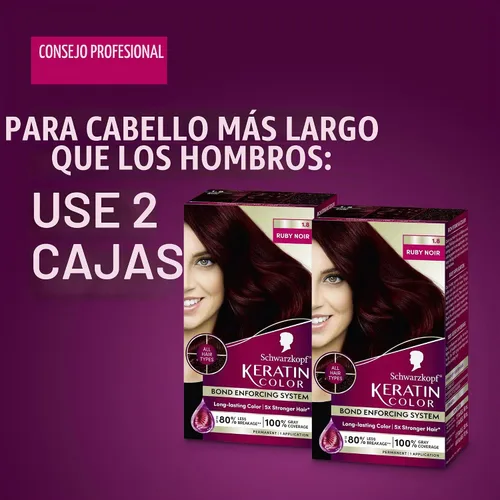 Vista 9 de Schwarzkopf con queratina color para el cabello Ruby Noir