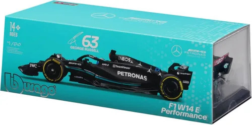 Vista 3 de BOLID F1 Mercedes AMG W14 E 2023 George Russell 1:24 BBURAGO 18-28028