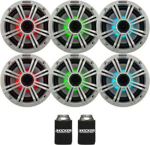 Vista 5 de KICKER 41BKM604B-1 Paquete coaxial marino de 6.5 pulgadas y 6 altavoces Negro