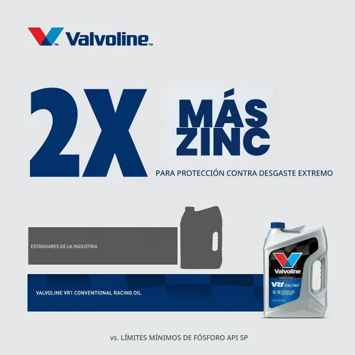 Vista 5 de Valvoline VR1 Racing SAE 20W-50 Aceite de motor 1 QT