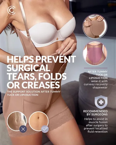 Vista 5 de CURVEEZ Paquete de 2 Tabla de liposucción poscirugía de espuma de liposucción para uso con prendas de compresión de cirugía posliposucción