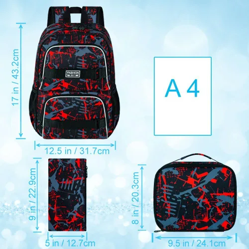 Vista 12 de Mochila para laptop, 16 pulgadas, bolsa escolar y bolsa de almuerzo, mochilas resistentes al agua para adolescentes, niñas, mujeres, estudiantes