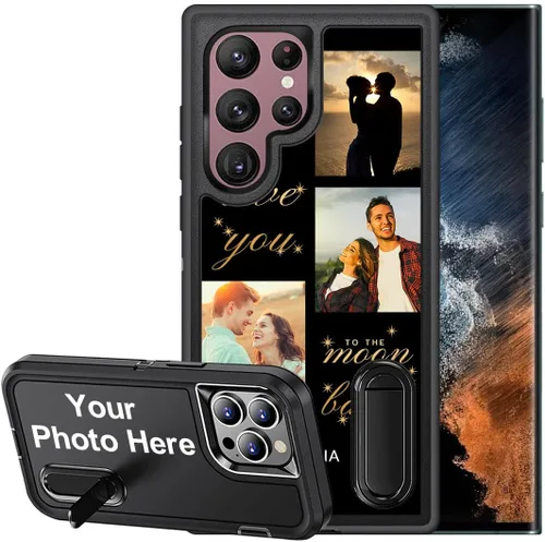 Vista 20 de Funda de teléfono personalizada para Samsung Galaxy S22 5G, funda con soporte incorporado/función atril, cubierta de protección resistente a