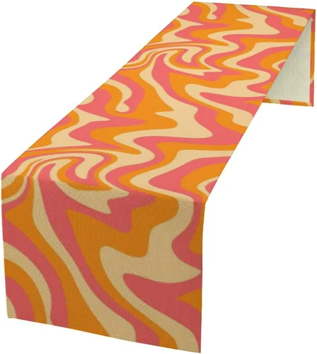 Vista 9 de Camino de mesa con estampado de piel de vaca, lino y algodón, rústico, estilo occidental, color negro, marrón, piel de vaca, para decoración